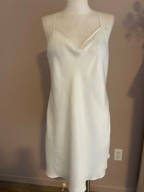 intimissimi off white Silk Slip with Adjustable Spaghetti Straps